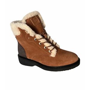 NIB MICHAEL KORS TRUDY FUR & SUEDE BOOTS IN LUGG MULTI - SIZE 7M